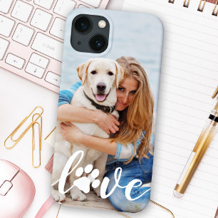 LOVE Moderne op maat gemaakte foto van pootafdruk iPhone 13 Hoesje