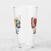 Love Mom Autisme Bewustzijn voor trotse moeders Glas (Links)