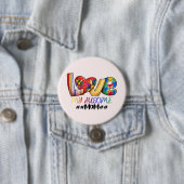 Love Mom Autisme Bewustzijn voor trotse moeders Ronde Button 7,6 Cm (In situ)