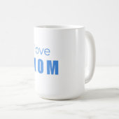 Love Mom Blue Newborn mug (Devant droit)