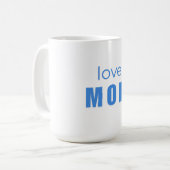 Love Mom Blue Newborn mug (Devant gauche)
