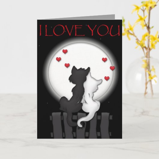 Love Moon Kaart (Gele Bloem)