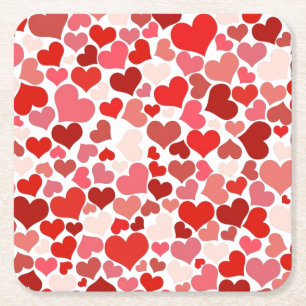 Love Mosaic Vierkante Kartonnen Onderzetter