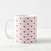 Love Motif café Mug - Red Outline (Gauche)