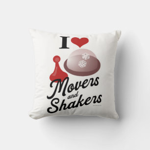 Love Movers And Shakers Retro Bordspel Slogan Kussen