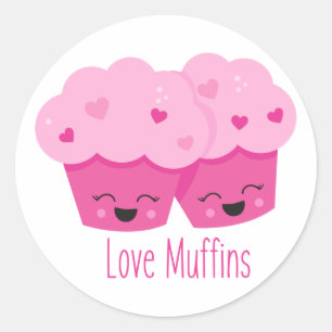 Love Muffins Ronde Sticker