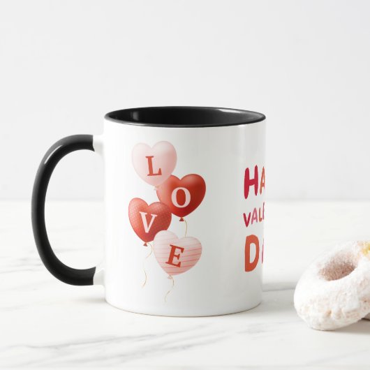 Love Mug, Valentine's Day Gift Coffee Mug  (Avec donut)