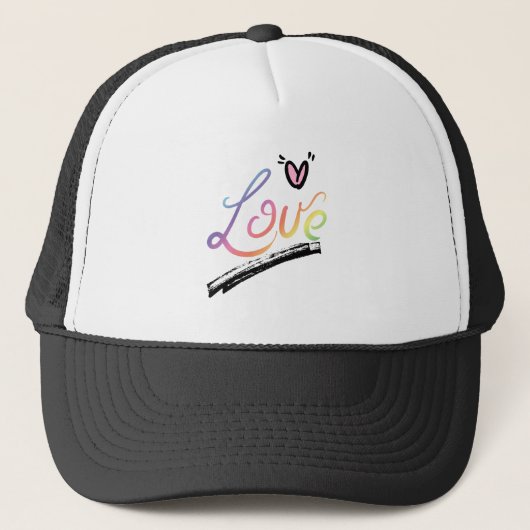 Love Multi-Couleurs casquette trucker (Devant)