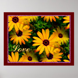 Love Multi Floral Poster