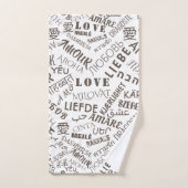 LOVE - Multi Language - Personnalisable Internatio (Serviette à main)