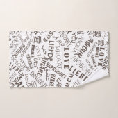 LOVE - Multi Language - Personnalisable Internatio (Serviette à main)