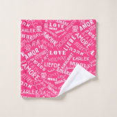 LOVE - Multi Language - Personnalisable Internatio (Gant de toilette)