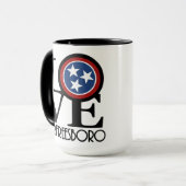 LOVE Murfreesboro 15oz Café Mug (Devant gauche)