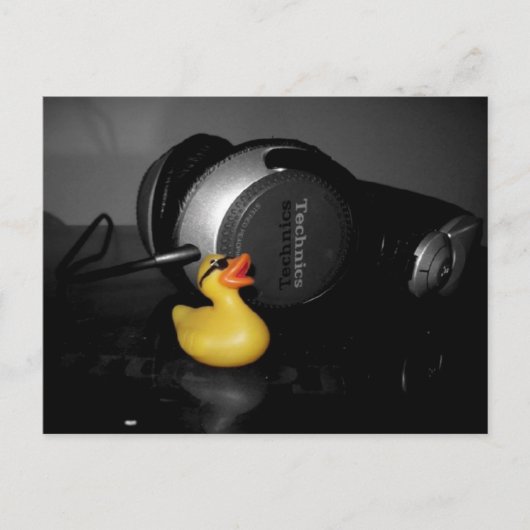 "Love Music" Rubber Duck Briefkaart (Voorkant)