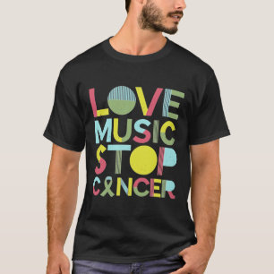 Love Music Stop Cancer St Jude Music T-shirt