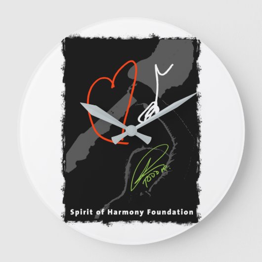 Love Music Wall Clock Grote Klok (Voorkant)