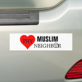Love Muslim Buurhuis Bumpersticker (Op auto)