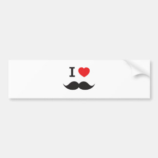 Love Mustache Bumpersticker