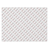 Love muzieknoten Silver Red White Tafelkleed (Voorkant (Horizontaal))