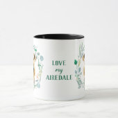 Love My Airdale Terrier Wreath Coffee Mug (Centre)
