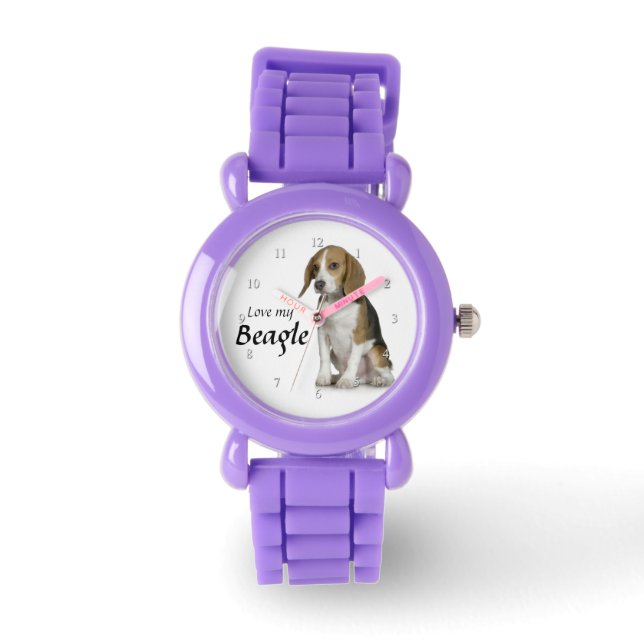 Love My Beagle Watch Horloge (Voorkant)