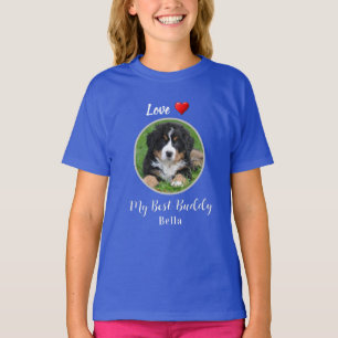 Love My Best Buddy gepersonaliseerde hondenfoto T-shirt