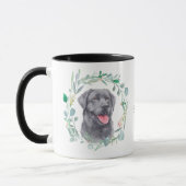 Love My Black Lab Wreath Coffee Mug (Gauche)