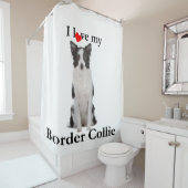 Love My Border Collie Douchegordijn (In situ)