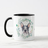 Love My Boston Terrier Wreath Coffee Mug (Gauche)
