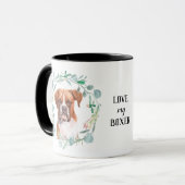 Love My Boxer Wreath Coffee Mug (Devant gauche)