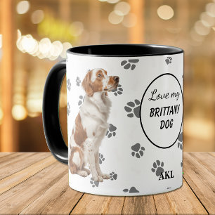 Love My Brittany Dog Pootafdruk Mok