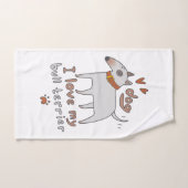 Love My Bull Terrier (Serviette à main)