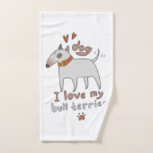 Love My Bull Terrier Bad Handdoek (Handdoek)