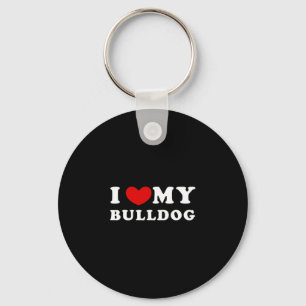 Love My Bulldog Sleutelhanger