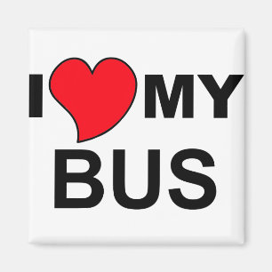 Love My Bus Magnet Magneet