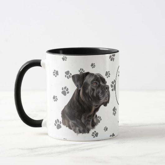 Love My Cane Corso Dog Pawprint Mok (Links)