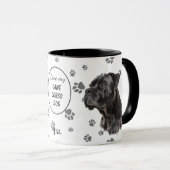 Love My Cane Corso Dog Pawprint Mok (Voorkant rechts)