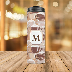 Love My Cappuccino Monogram Thermosbeker