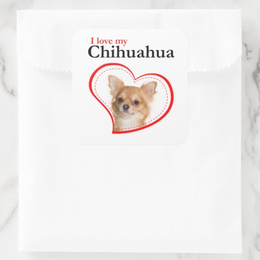 Love My Chihuahua Stickers (Sac)