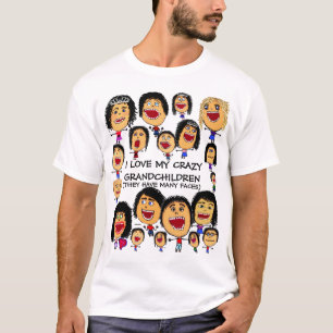 Love My Crazy Grandchildren Cartoon T-shirt