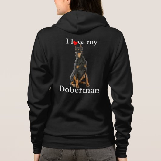 Love My Doberman Hoodie (Achterkant)