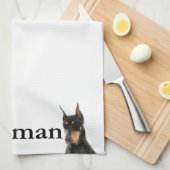 Love My Doberman Serviette de cuisine (Quart Plié)