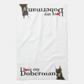 Love My Doberman Serviette de cuisine (Vertical)