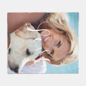 Love My Dog Foto Fleece Deken (Voorkant (Horizontaal))