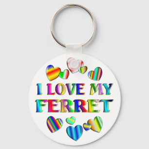 Love My Ferret Sleutelhanger