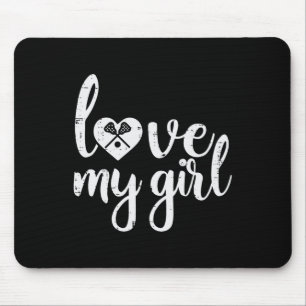 Love My Girl Lacrosse Laxspeler Mama Pap Vriendje Muismat