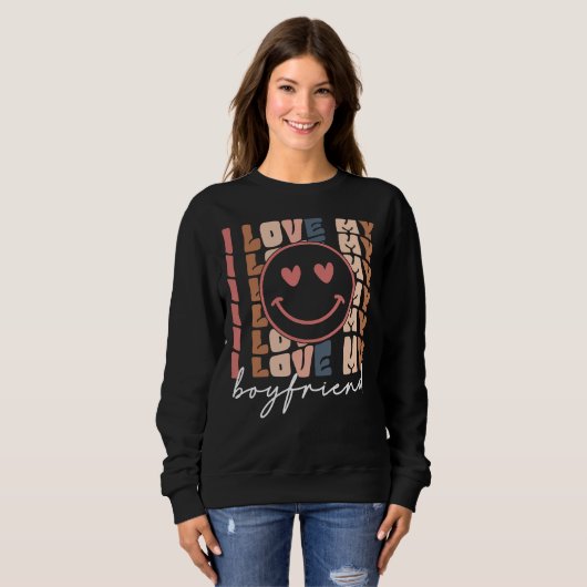 Love My Girlfriend Sweatshirt, Sweatshirt positif (Devant entier)