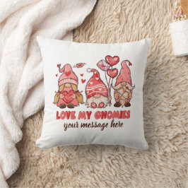 Love my gnomies Gepersonaliseerde Valentijnse  Kussen