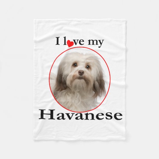Love My Havanese Fleece Blanket (Voorkant)