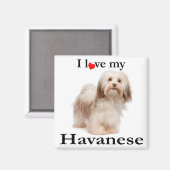 Love My Havanese Magnet Magneet (Voorkant / Achterkant)